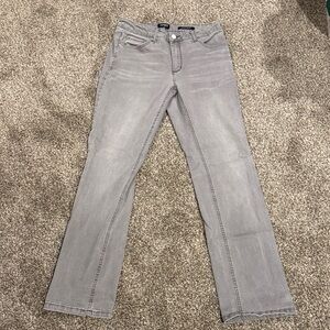 Jones New York Light Gray Lexington Straight Stretch Leg Jeans size 6
